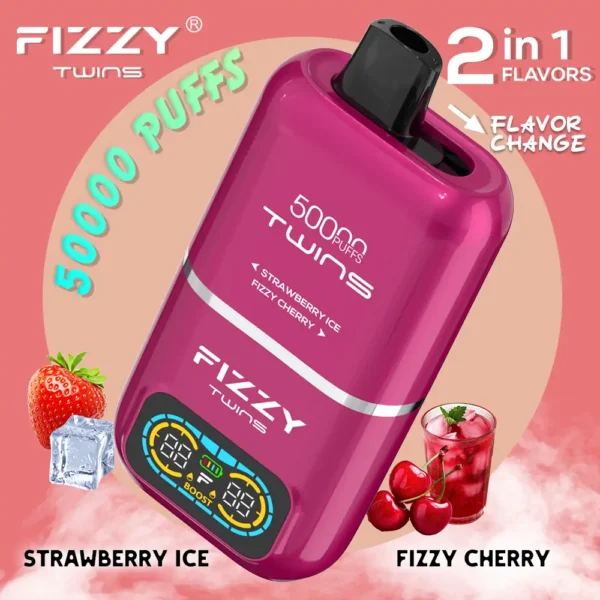 Fizzy Twins 50000 Puffs Dual Flavors Disposable Vape Wholesale